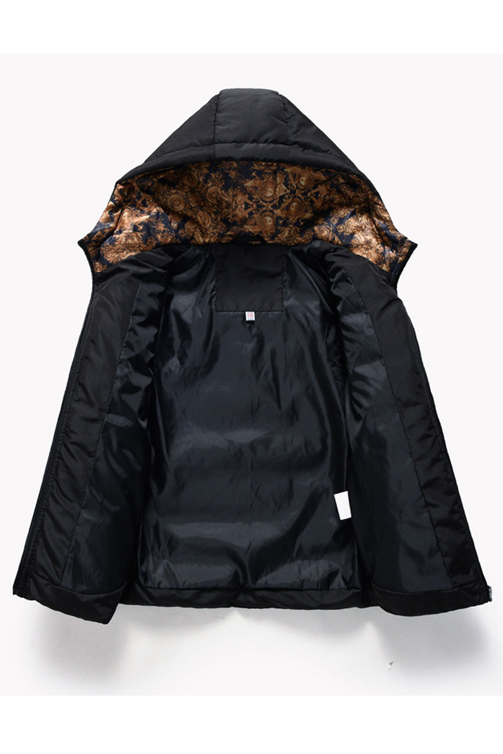 Kids Boys Trendy Solid Pattern Hooded Neck Reliable Flap Pockets Warm Padded Jacket