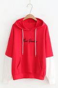 Women Splendid Solid Color Casual Hoodie