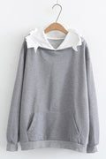 Women Charming Cartoon Embroiderd Hoodie