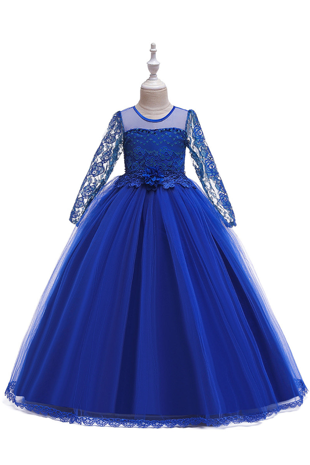 Kid Girl Stylish Embroidered Long Sleeve Princess Dress