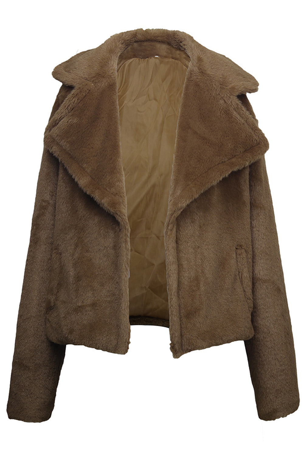 Women Outstanding Collar Neck Side Pockets Front Open Warm Fashionable Winter Cardigan