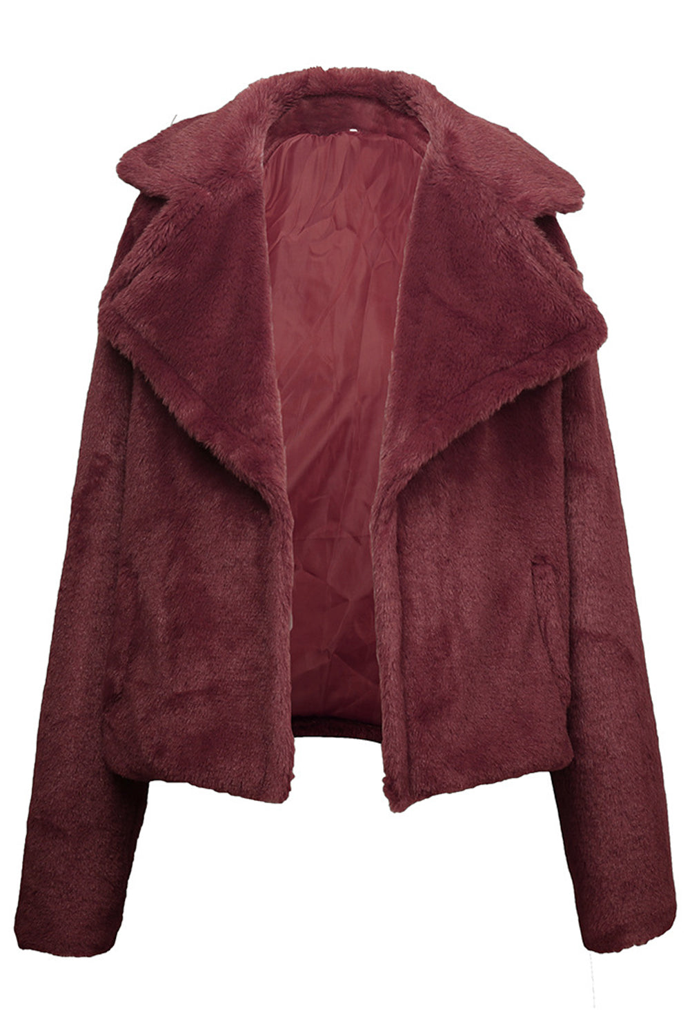 Women Outstanding Collar Neck Side Pockets Front Open Warm Fashionable Winter Cardigan