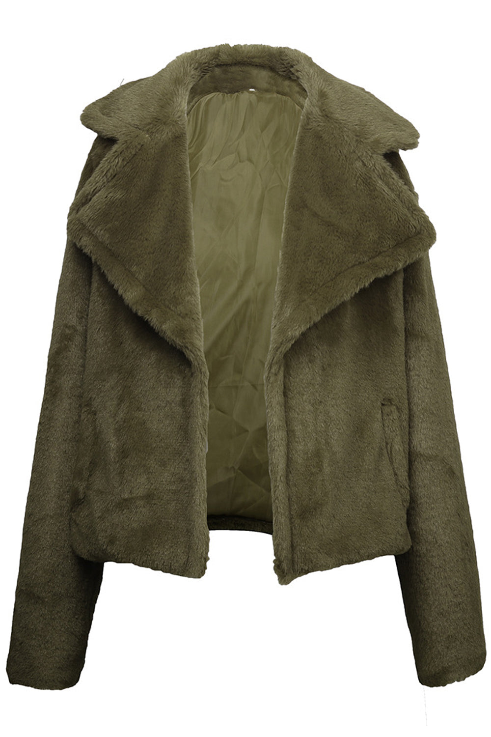 Women Outstanding Collar Neck Side Pockets Front Open Warm Fashionable Winter Cardigan