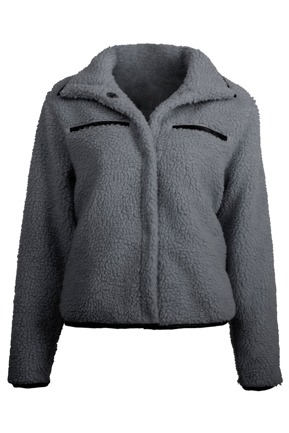 Women Warm & Thick Elegant Collar Neck Simple Button Closure Comfortable Winter Cardigan