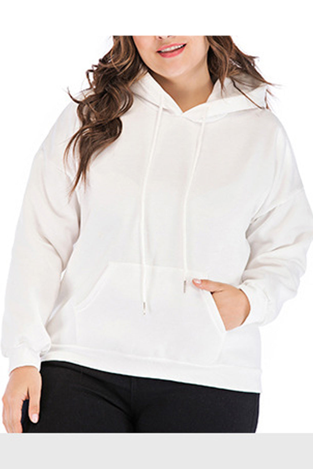 Women Elegant Solid Color Hoodie