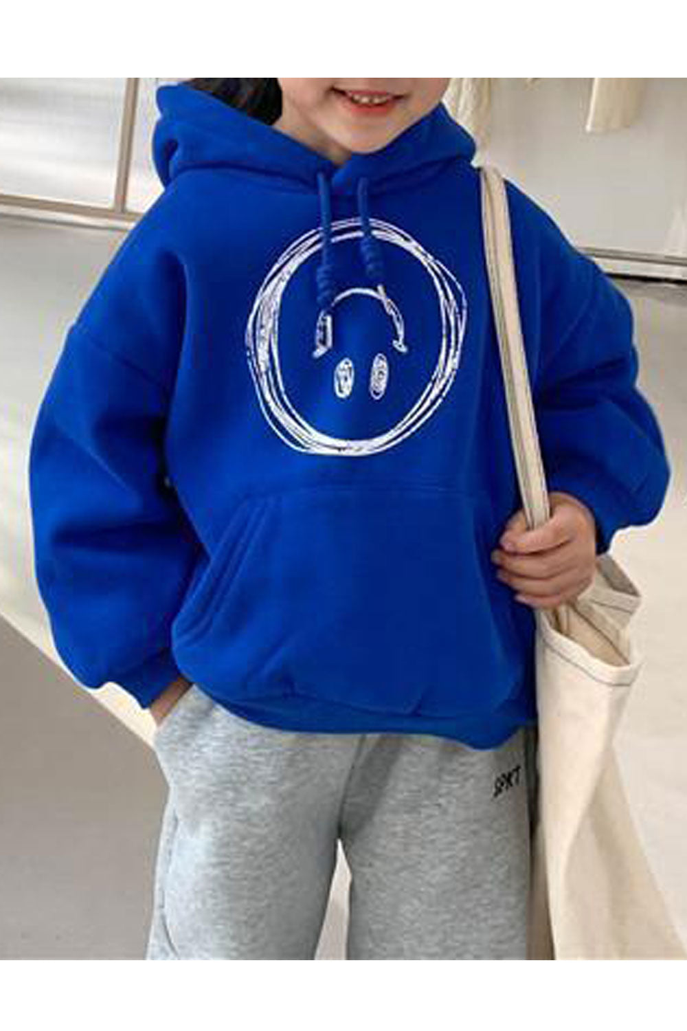 Kids Boys Magnificent Printed Pattern Loose & Warm Long Sleeve Winter Pullover Hoodie