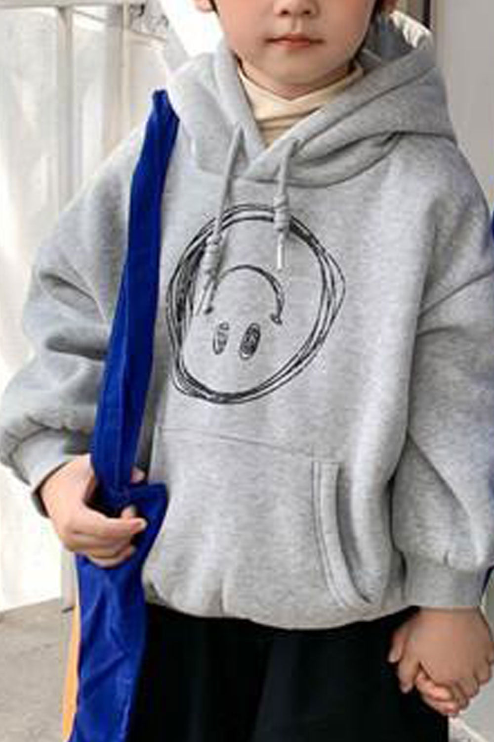 Kids Boys Magnificent Printed Pattern Loose & Warm Long Sleeve Winter Pullover Hoodie