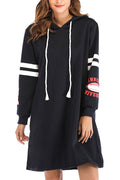 Women Winter Letter Print Casual Hoodie