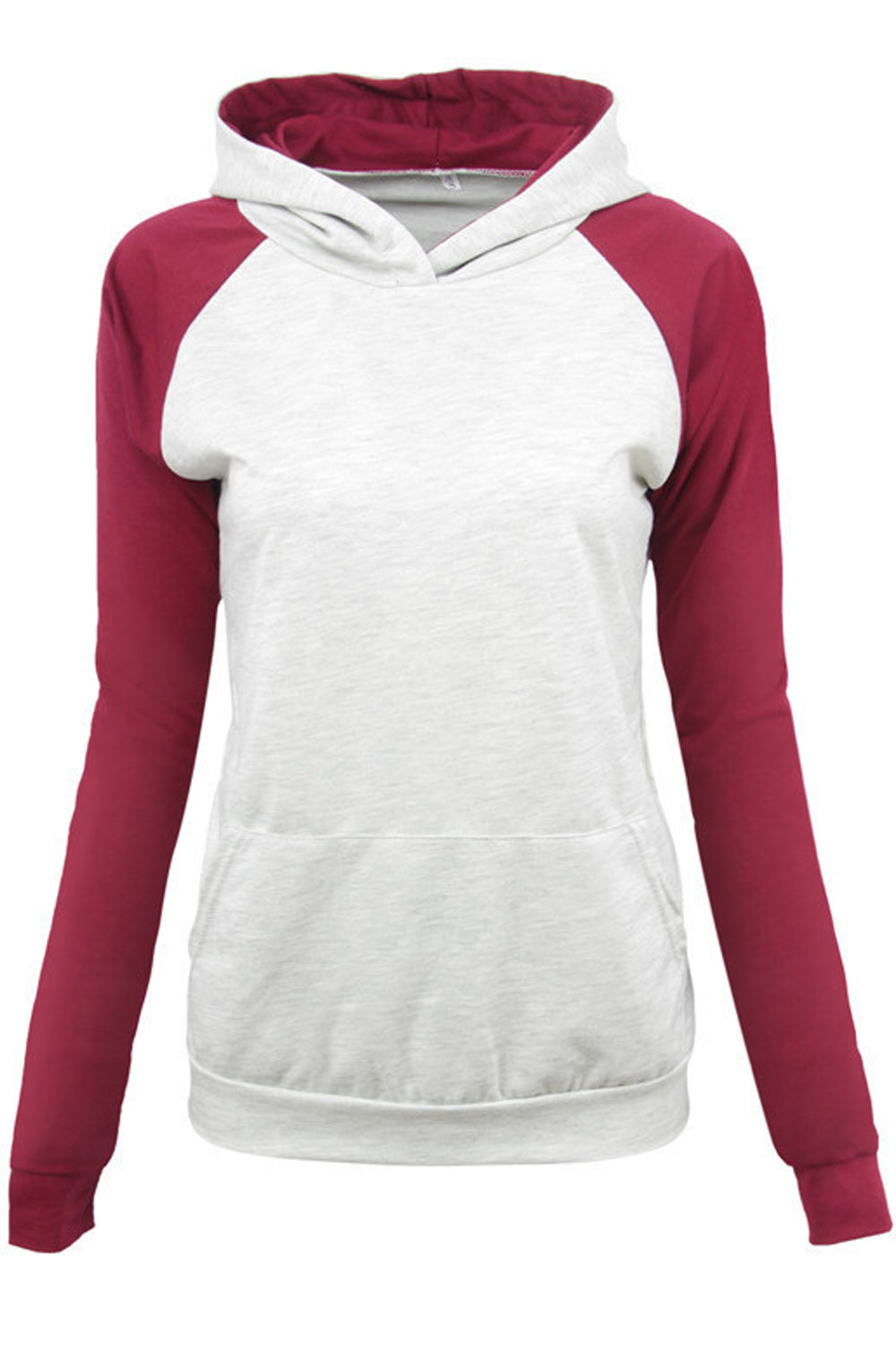 Women Beautiful Contrast Color Casual Hoodie