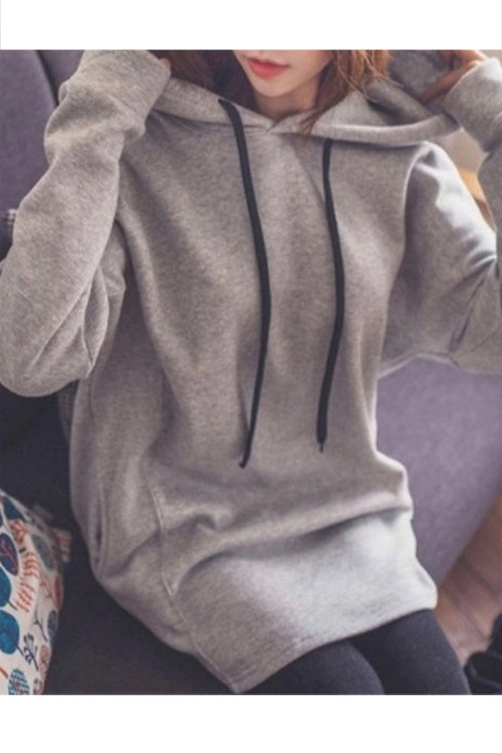 Women Charming Loose Fit Long Casual Hoodie