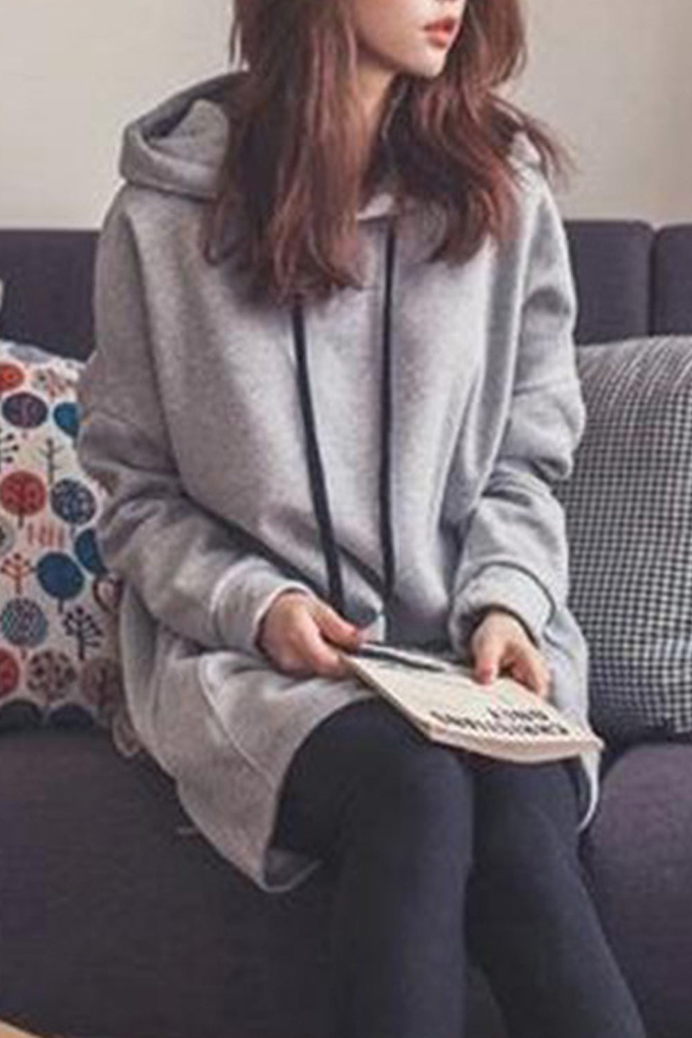 Women Charming Loose Fit Long Casual Hoodie