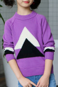 Kid Girl Comfy Round Neck Sweater