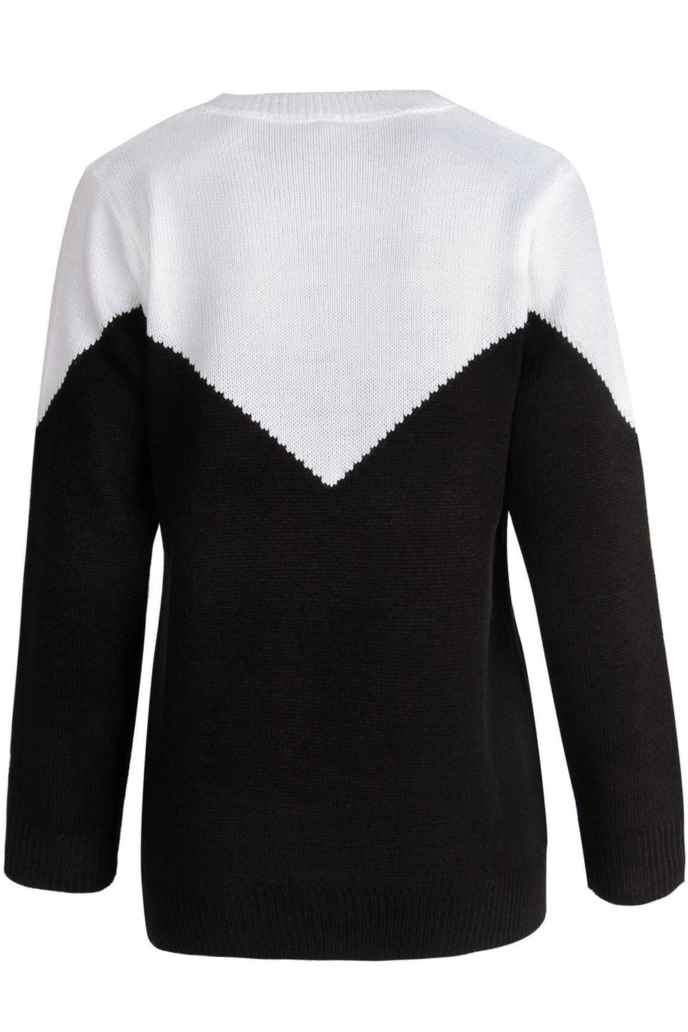 Women Comfortable Round Neck Solid Pattern Stretchable Hem & Cuff Warm Winter Sweater