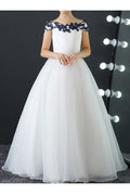 Kid Girl Beautiful Flower Off Shoulder Princess Style Evening Dress