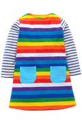 Kids Girls A-Line Rainbow Autumn Dress