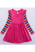 Kids Girls Multicolour Stripes Unicorn Dress