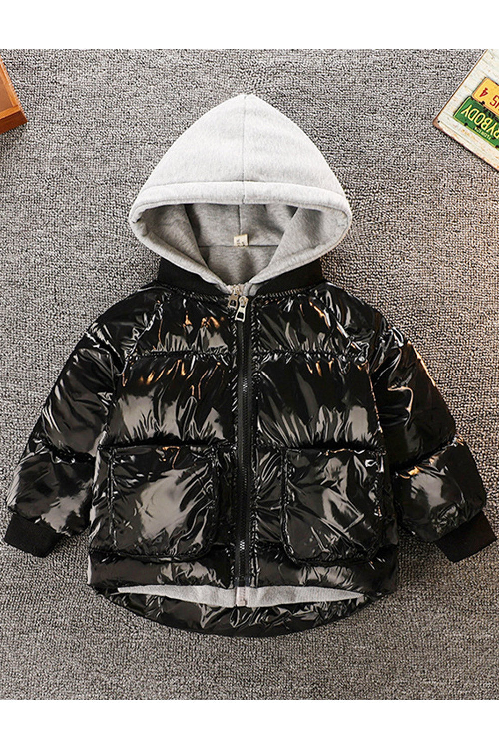 Kids Boys Two Pockets Padded Jacket