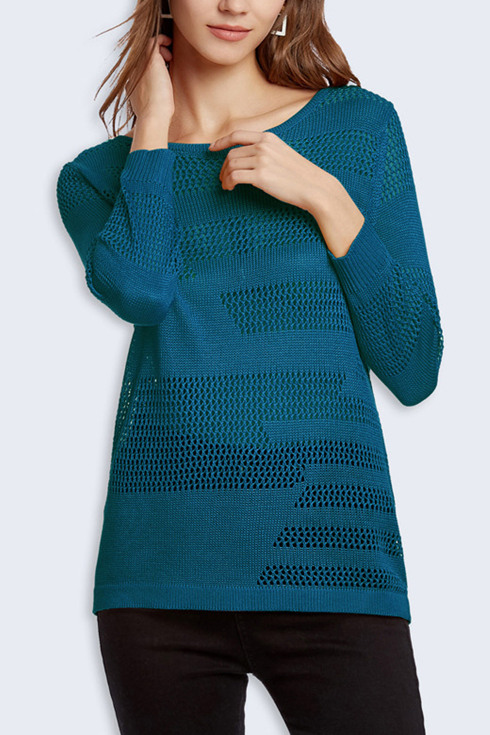 Women Classy Round Neck Slim Sweater