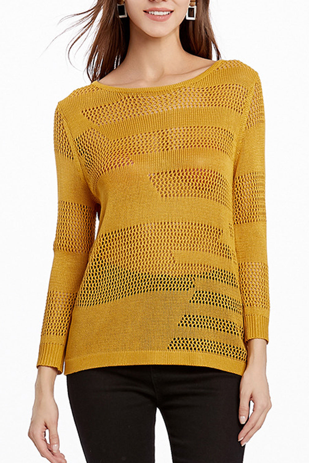 Women Classy Round Neck Slim Sweater