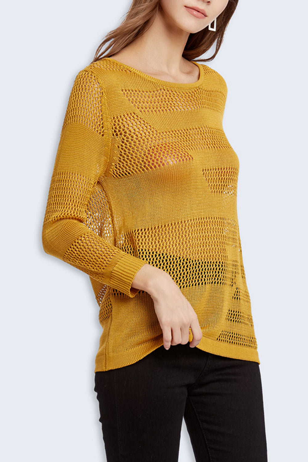 Women Classy Round Neck Slim Sweater