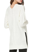 Women Knitted Long Sleeve Easy Round Neck Lovely Solid Colored Restful Windproof Casual Pullover Sweater