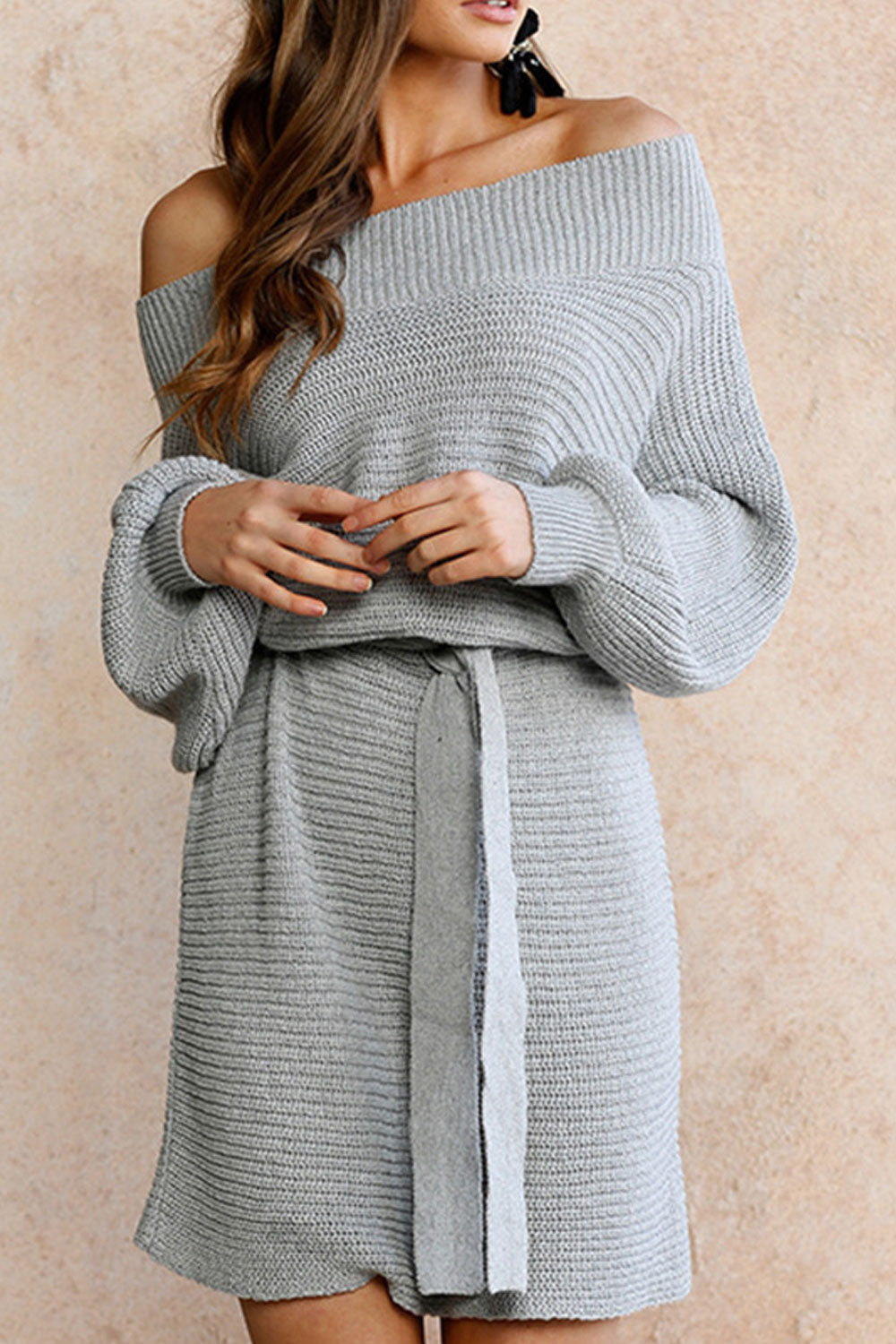 Women Fetching Strapless Warm Sweater