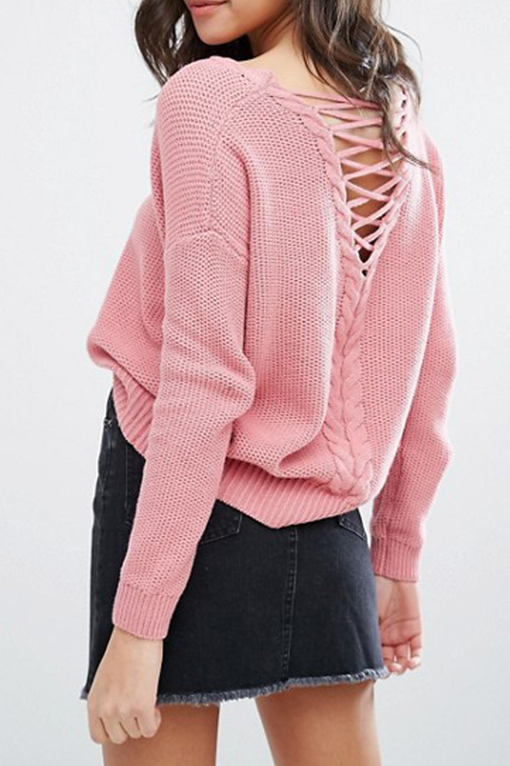Women Beautiful & Comfy Solid Color V Neck Sweater