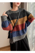 Women Warm Round Neck Comfortable Loose Long Sleeve Stylish Sweater