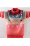 Kids Boys Wool Balls Shaded Knitted Sweater