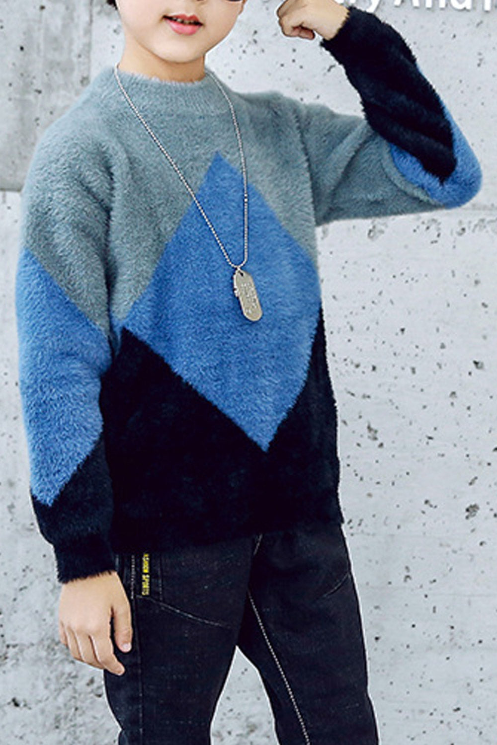 Kids Boys Multicolor Long Sleeves Sweater