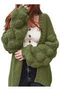 Women Thick & Warm Knitted Fancy Style Sleeve Front Open Warm Winter Cardigan