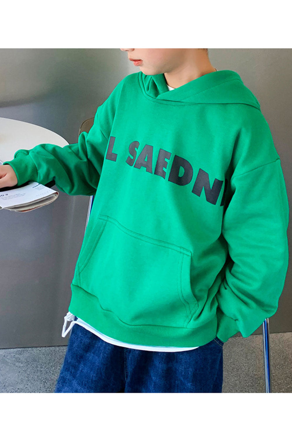 Kids Boys Loose & Warm Long Sleeve Amazing Letter Pattern Casual Winter Pullover Hoodie