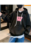 Kids Boys Elegent Letter Pattern Pocket Designed Loose & Warm Long Sleeve Pullover Hoodie