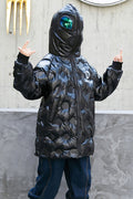Kids Boys Shiny Nylon Bubble Fluffy Padded Jacket