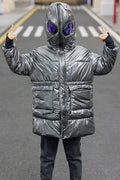 Kids Boys Long Puffer Solid Padded Jacket