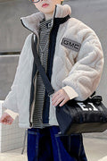 Kids Boys Zip Down Cotton-Padded Jacket
