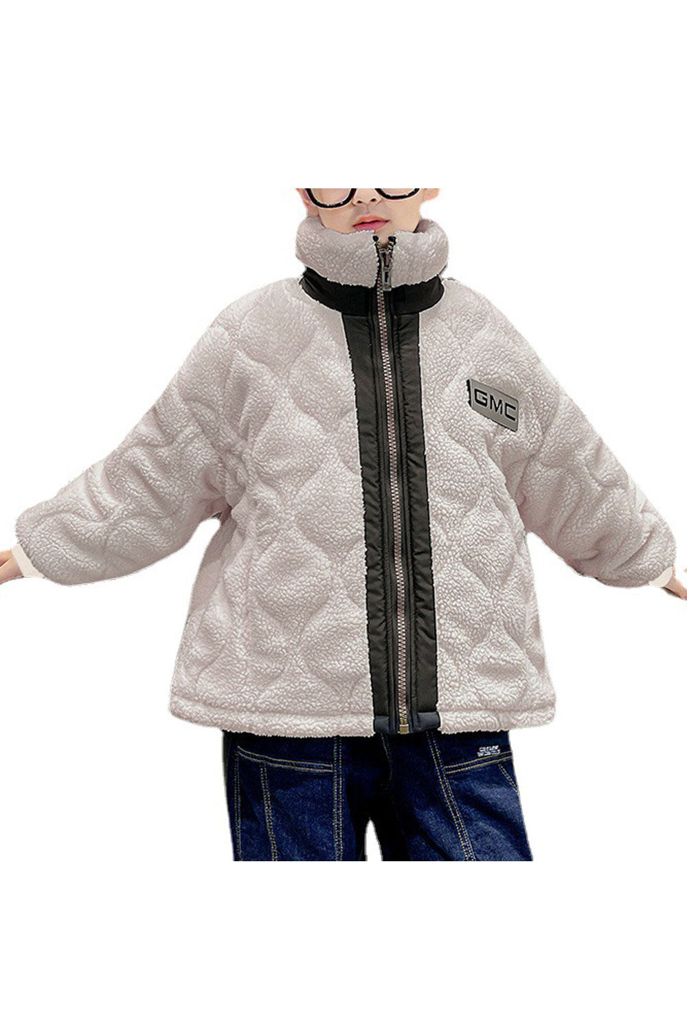 Kids Boys Zip Down Cotton-Padded Jacket