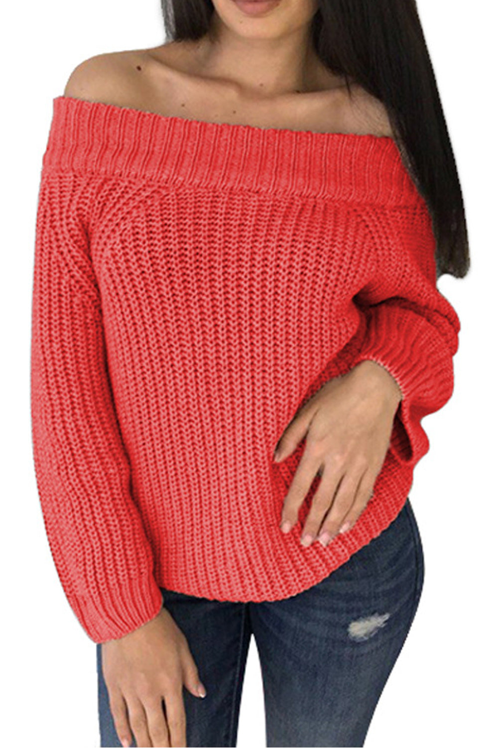 Women Winter Stretchable Round Neck Sweater