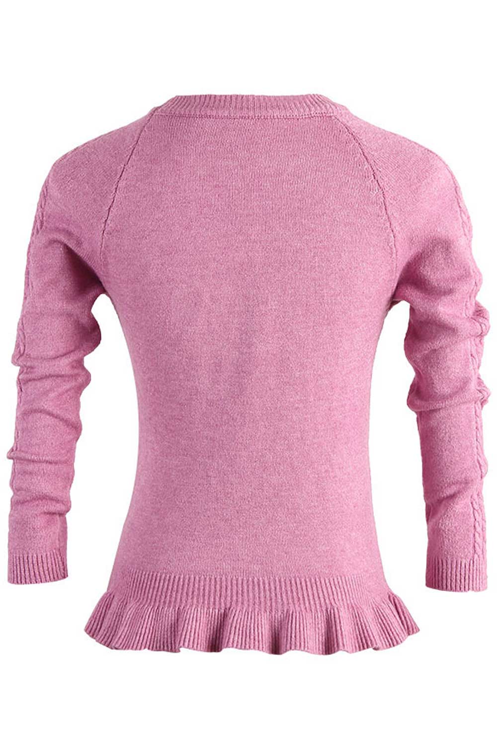 Women Lovely Ruffles Hem Sweater
