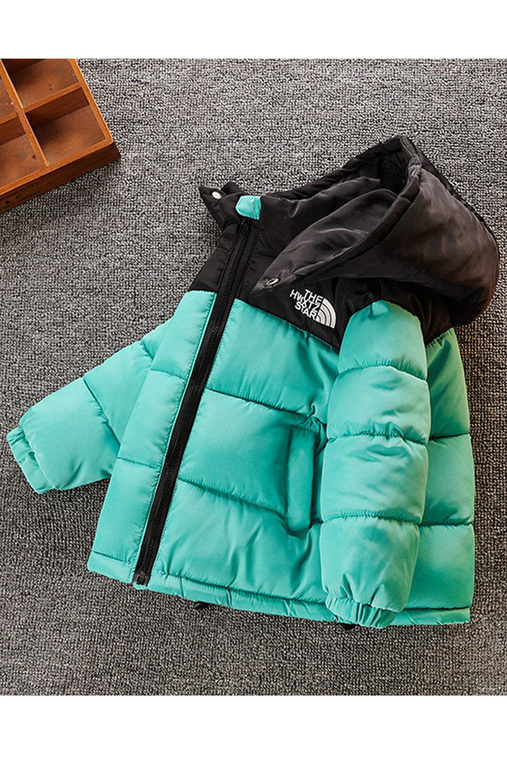 Kid Boys Thickened Solid Zipper Down Padded Jacket