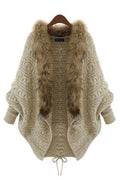 Women Lovely Bat Sleeve Warm Cardigan