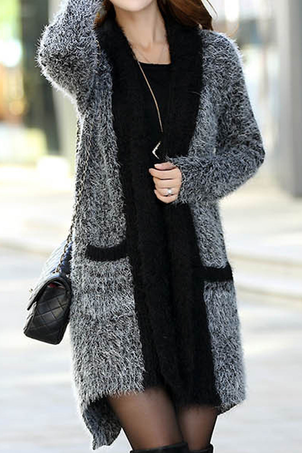 Women Splendid Solid Color Long Sleeve Cardigan