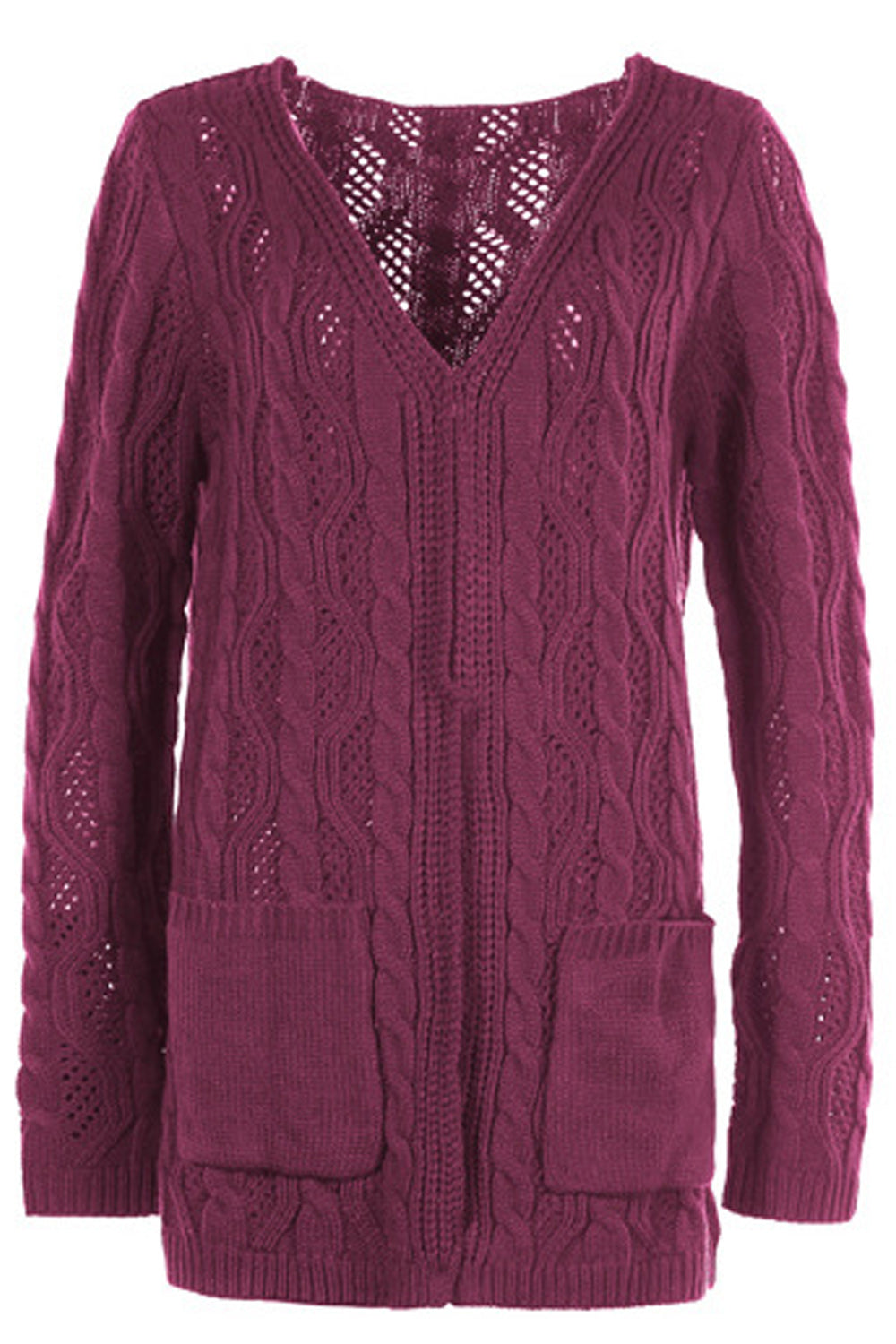Women Classy Warm Open Front Long Cardigan