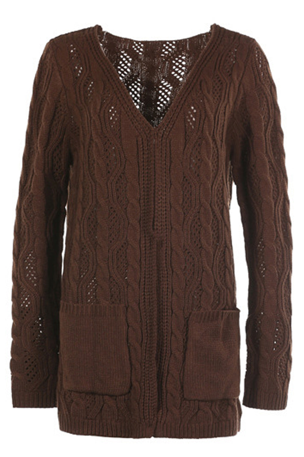 Women Classy Warm Open Front Long Cardigan