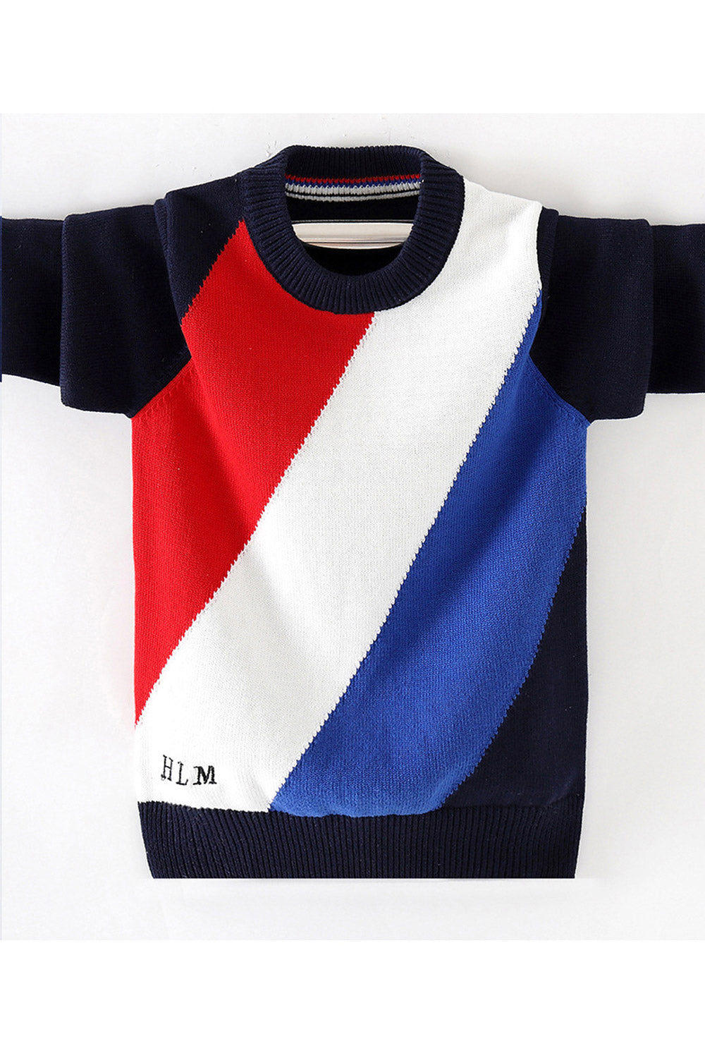 Kids Boys Outclass Colorful From Ribbed Hem & Cuff Fashionic Warm Winter Sweater