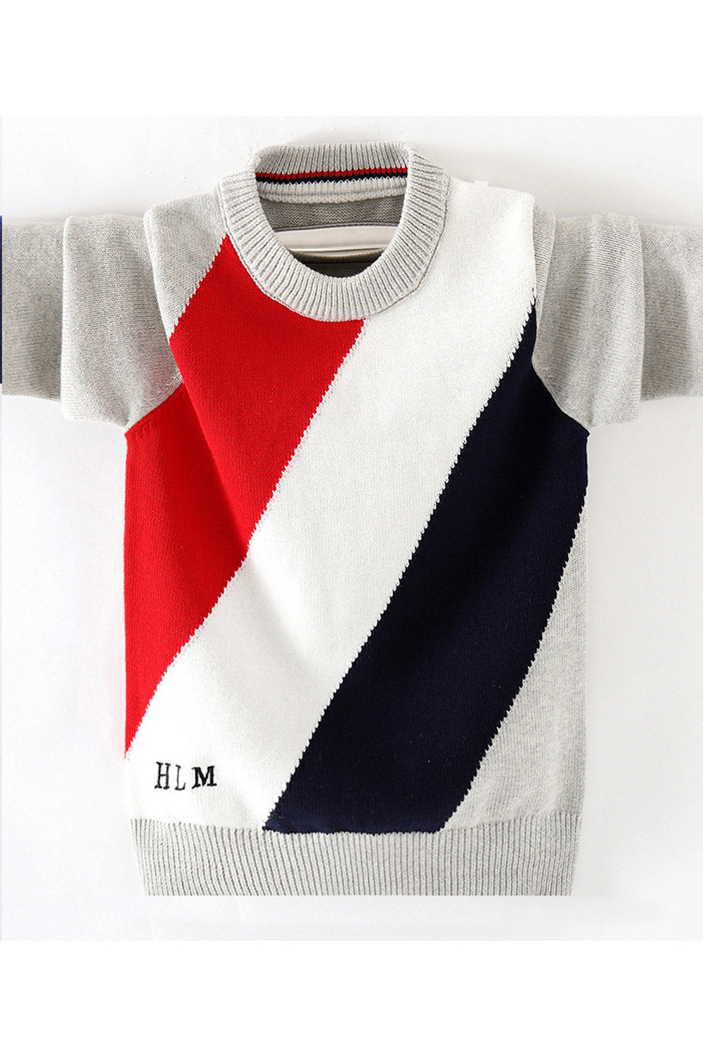 Kids Boys Outclass Colorful From Ribbed Hem & Cuff Fashionic Warm Winter Sweater