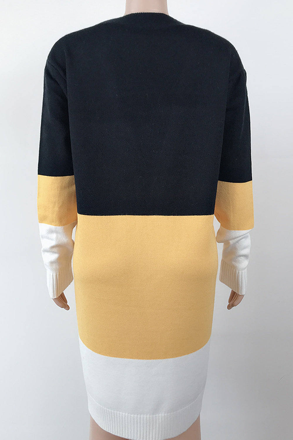 Women Dazzling Long Contrast Color Cardigan