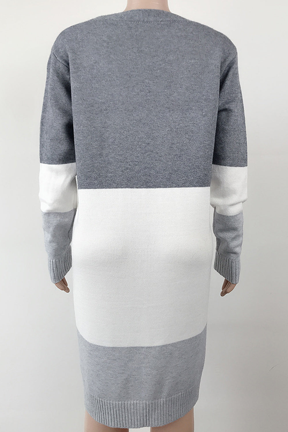 Women Dazzling Long Contrast Color Cardigan