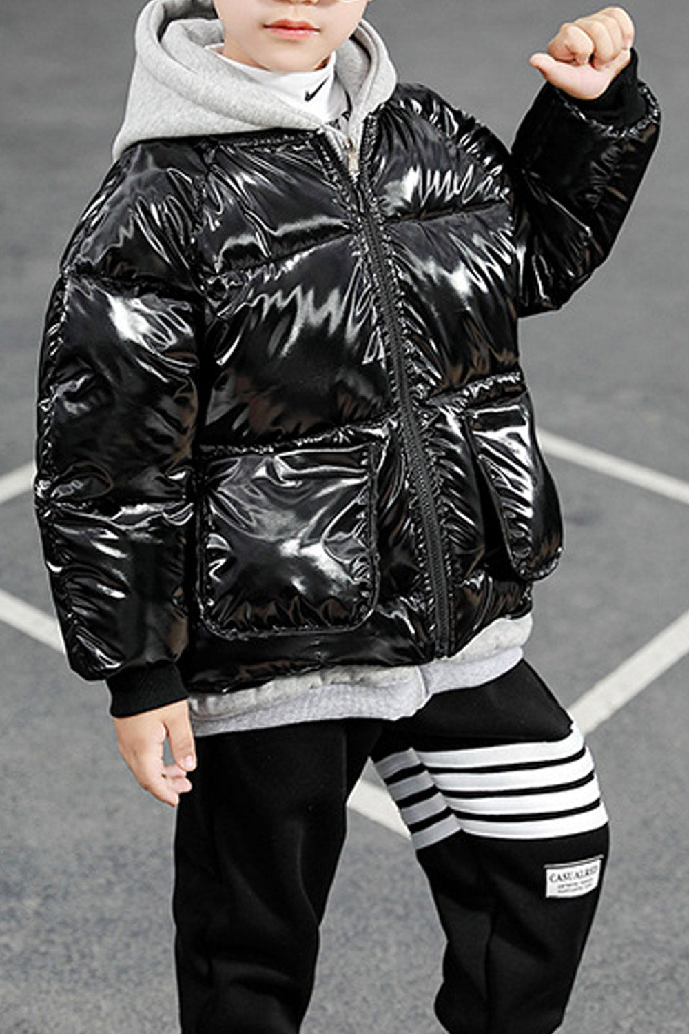 Kids Boys Shining Padded Jacket