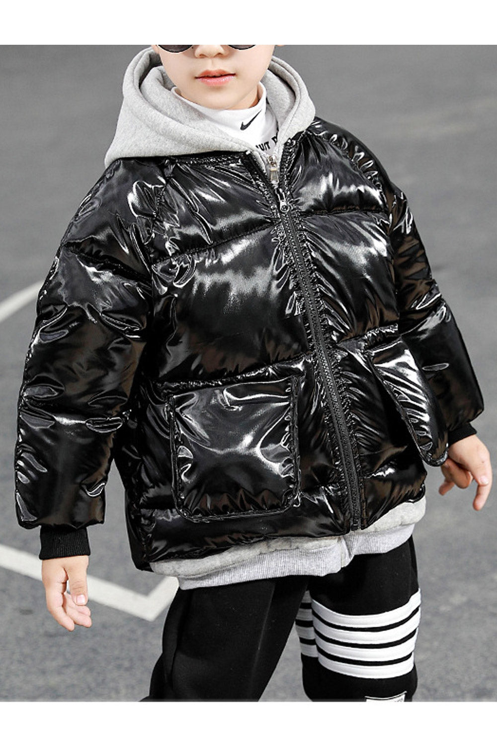 Kids Boys Shining Padded Jacket